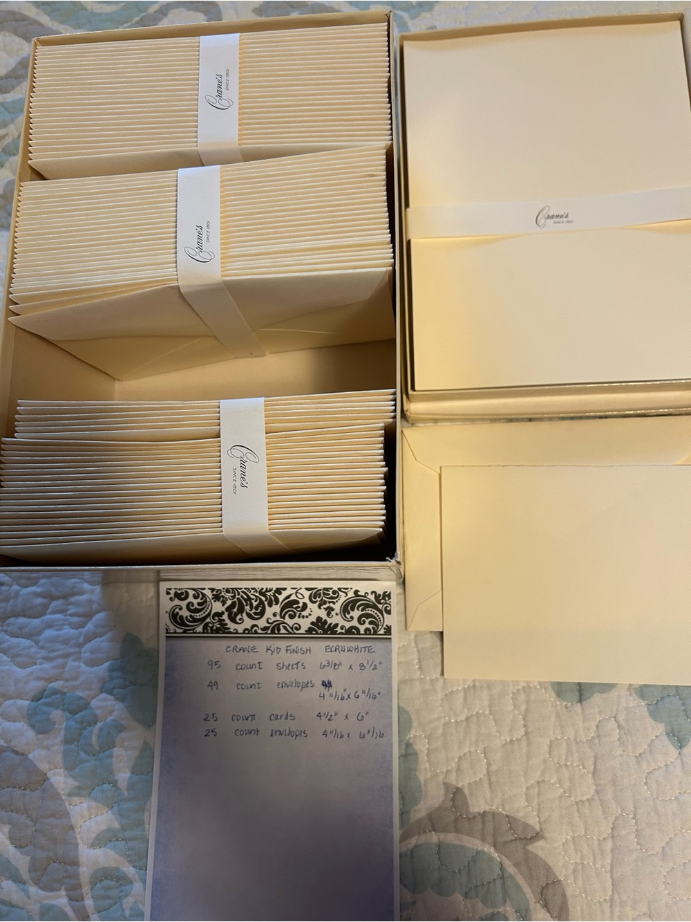 Large Crane Stationery Set